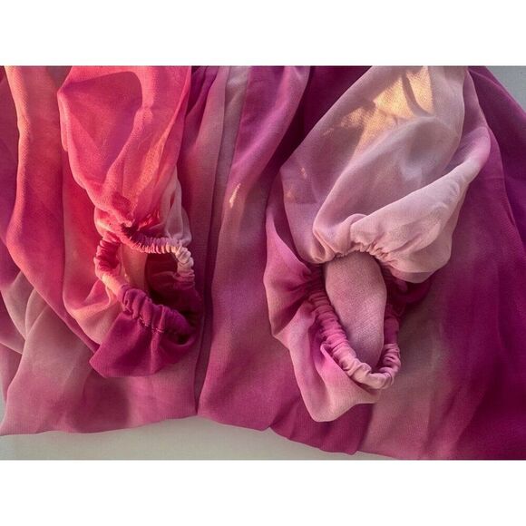 TOCCIN X RTR Pink Tie Dye Romper Women's Size 6 Party Cocktail Wedding - Picture 6 of 12